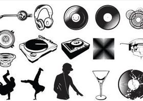 DJ Objects free vector