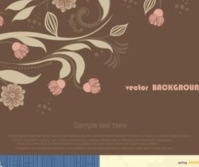 Simple flower background vector set