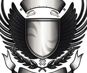 Stylish Gray Shields vector