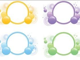 Abstract Circle Frames vectors graphics