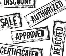 Grunge Shopping Stamps vector