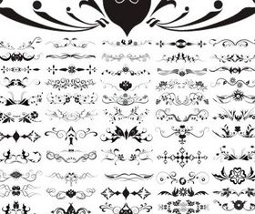Floral Elements Templates vector graphics