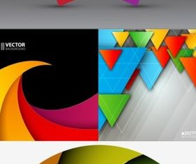 Colorful geometric background shiny vector