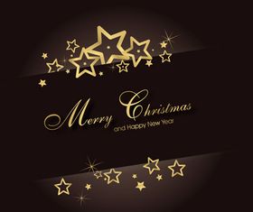Star christmas background set vector