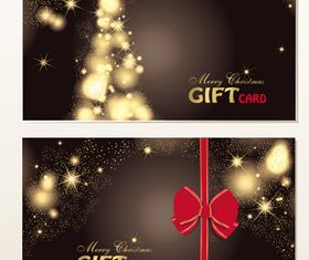 Christmas gift cards vector