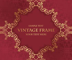 Vintage frame vector set