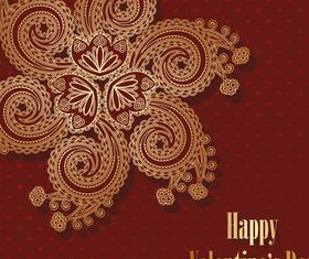 Valentine floral background vector