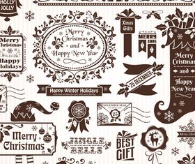 Christmas Elements 1 design vector