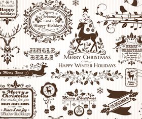 Christmas Elements 4 design vector