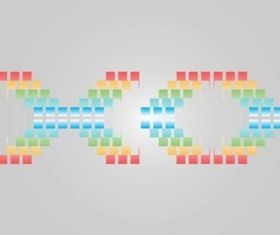 Pixelated Text Art vector material
