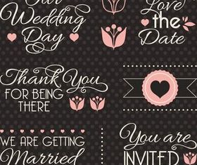 Original Wedding Elements vectors graphic