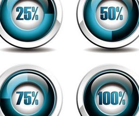 Color Progress Icons creative vector