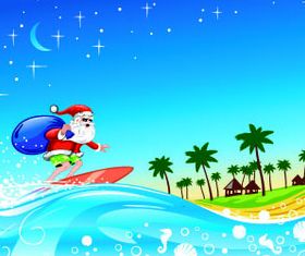 Santsurfriding background vector