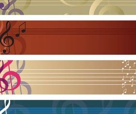 Music Banners free vector