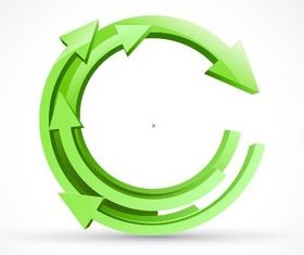 Green arrow background vector