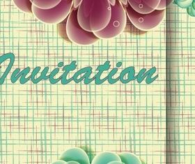 Vintage flower Invitation background 1 vector