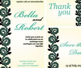 Wedding Invitation cards 3 vector