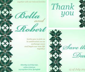 Wedding Invitation cards 4 vector