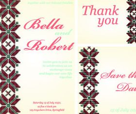 Wedding Invitation cards 5 vector