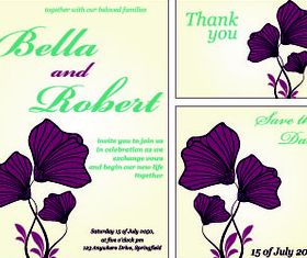Wedding Invitation cards 6 vector