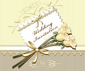 Wedding Invitation background vector set