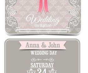 Wedding Invitation Card 2 shiny vector