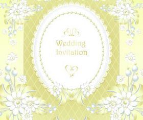 Floral Wedding Invitation background 1 vectors