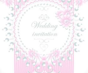 Floral Wedding Invitation background 2 vectors