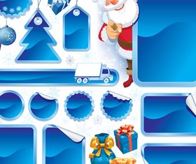 Christmas blank tags 1 vector graphics