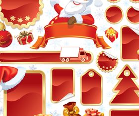 Christmas blank tags 2 vector graphics