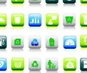 Eco Green Icons 12 vector