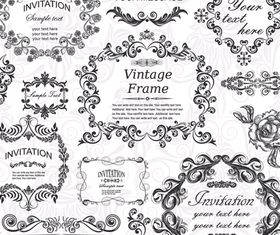 Vintage frames 1 vector