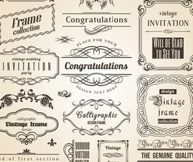 Vintage frames 3 vector