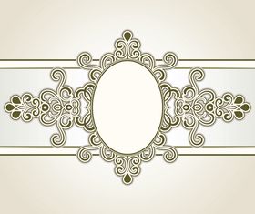 Frames floral background vector