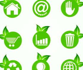 Eco Green Icons 1 vectors graphics
