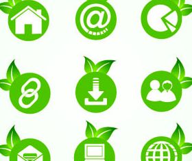 Eco Green Icons 5 vectors graphics