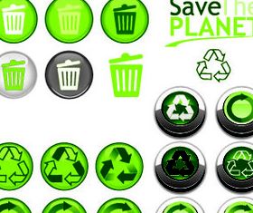 Eco Green Icons 8 vector graphics