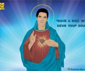 Elvis Presley shiny vector