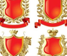 Red Royal Emblems vector