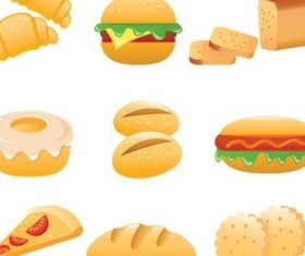 Different Bakery Products set vector