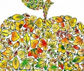 Beautiful leaves fruit vector