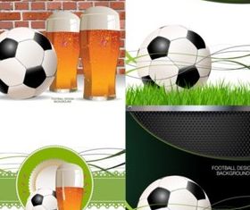Creative football design background vectors