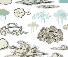 Stylish Different Clouds vector