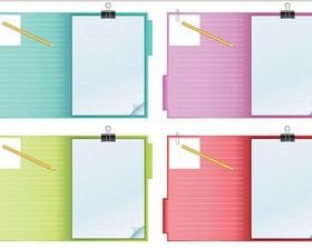 Notebook with Pensil vector
