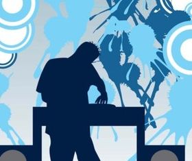 DJ Party vector set