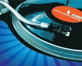 Music Record Player vector design