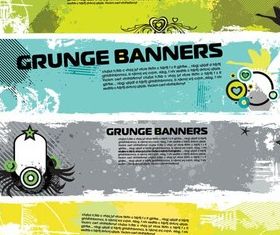 Stylish Grunge Banners vector