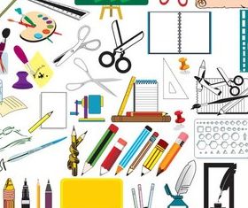 School Supplies vector graphics