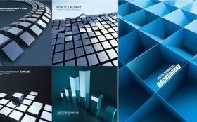 3D fashion square background vectors