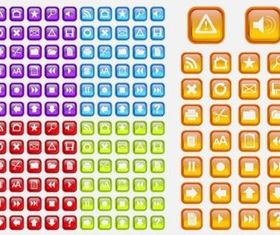 Colorful Shiny Icons vectors